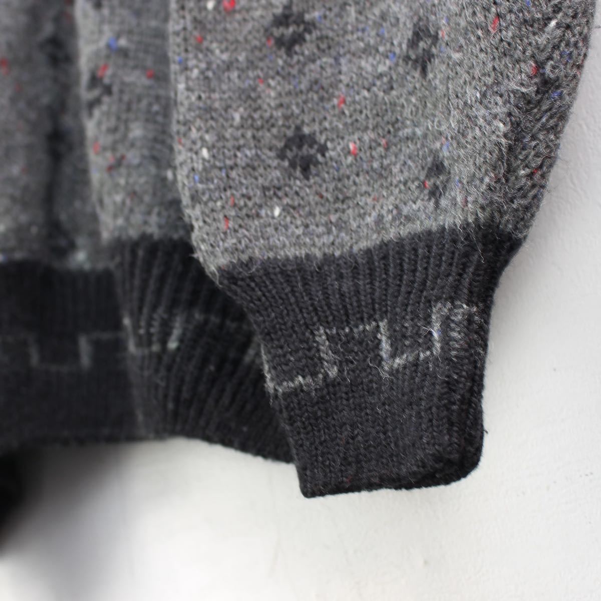 USA VINTAGE BRIAN MacNEIL RETRO PATTERNED OVER KNIT/アメリカ古着