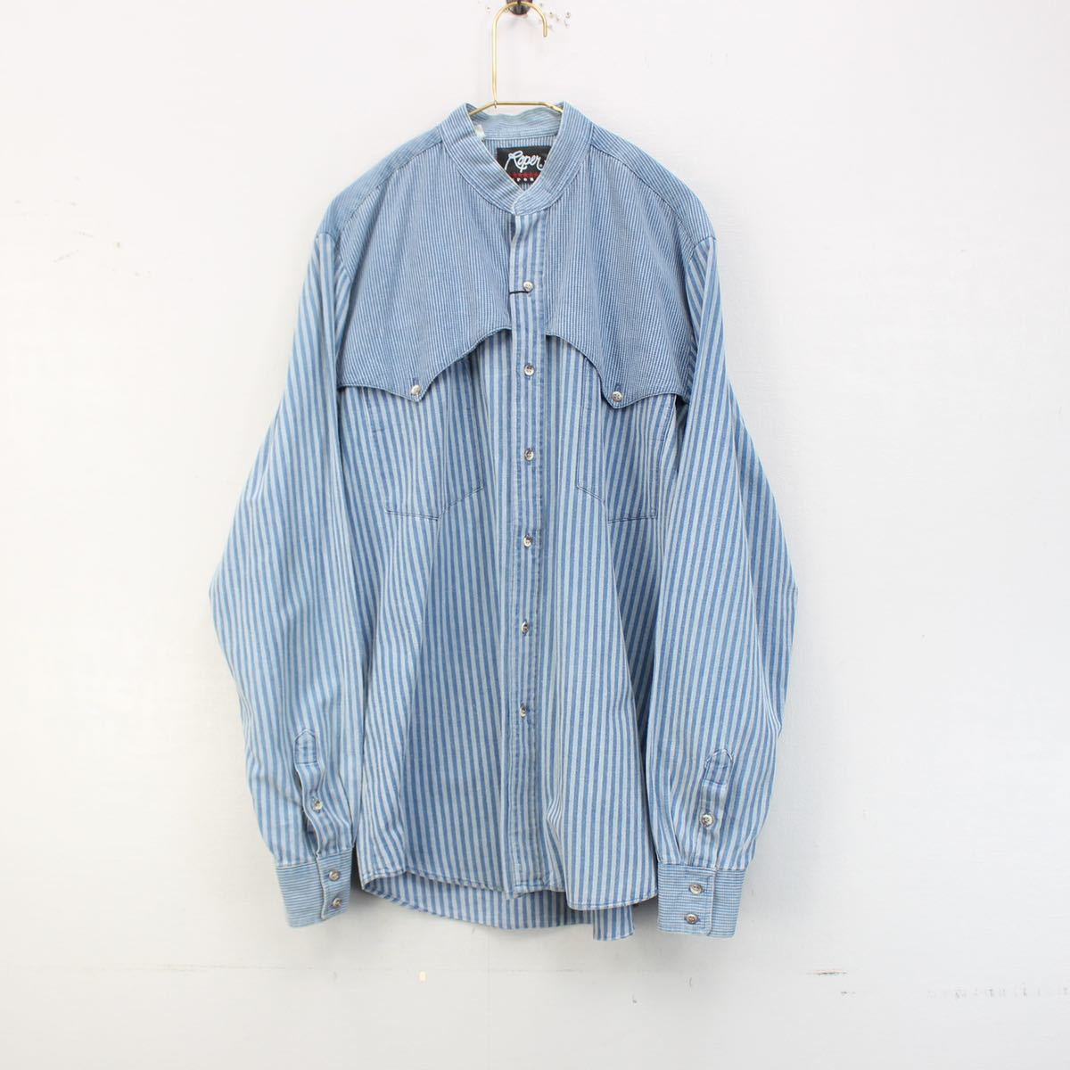 USA VINTAGE Ropen STRIPE PATTERNED DESIGN SHIRT/アメリカ古着ストライプ柄デザインシャツ