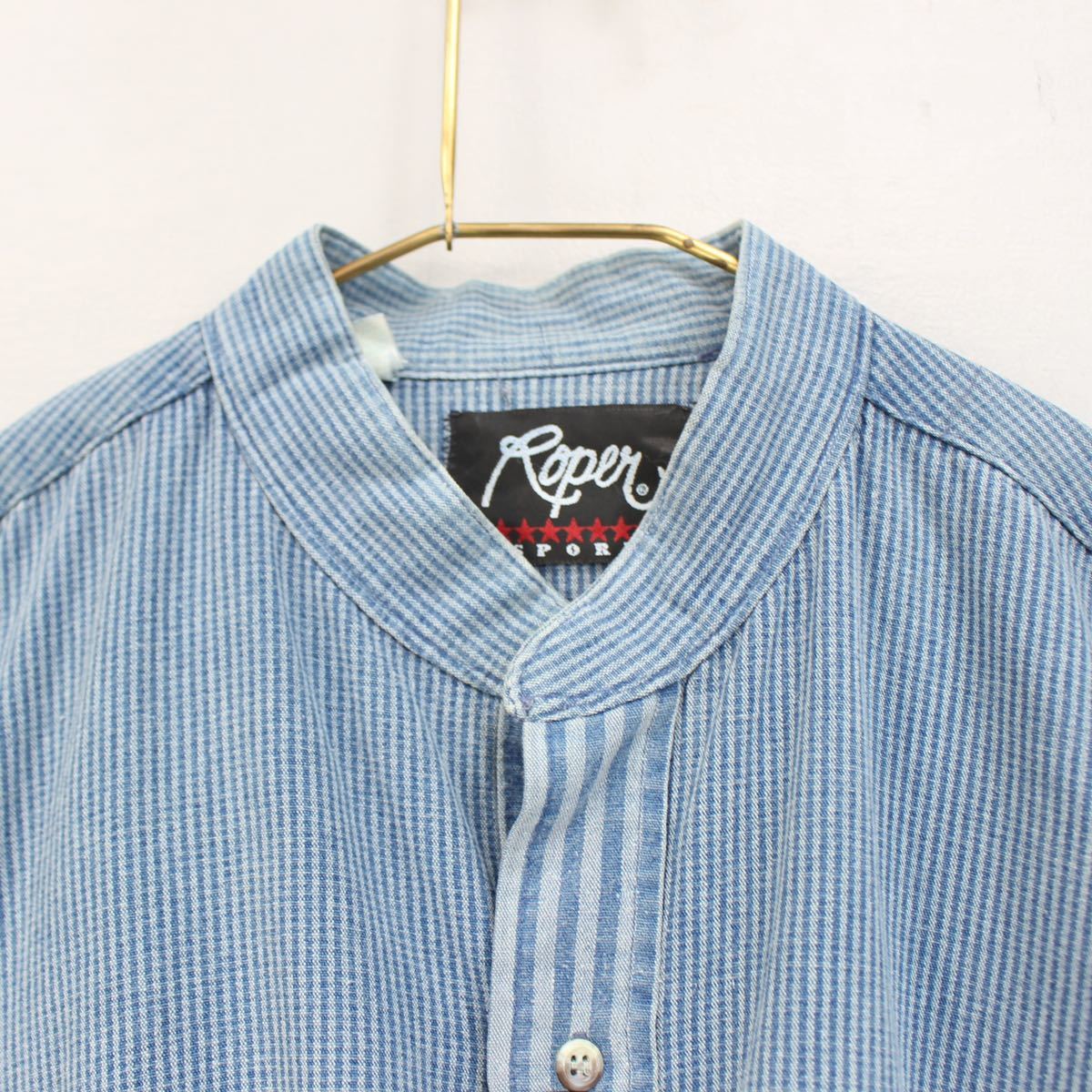 USA VINTAGE Ropen STRIPE PATTERNED DESIGN SHIRT/アメリカ古着ストライプ柄デザインシャツ_画像6