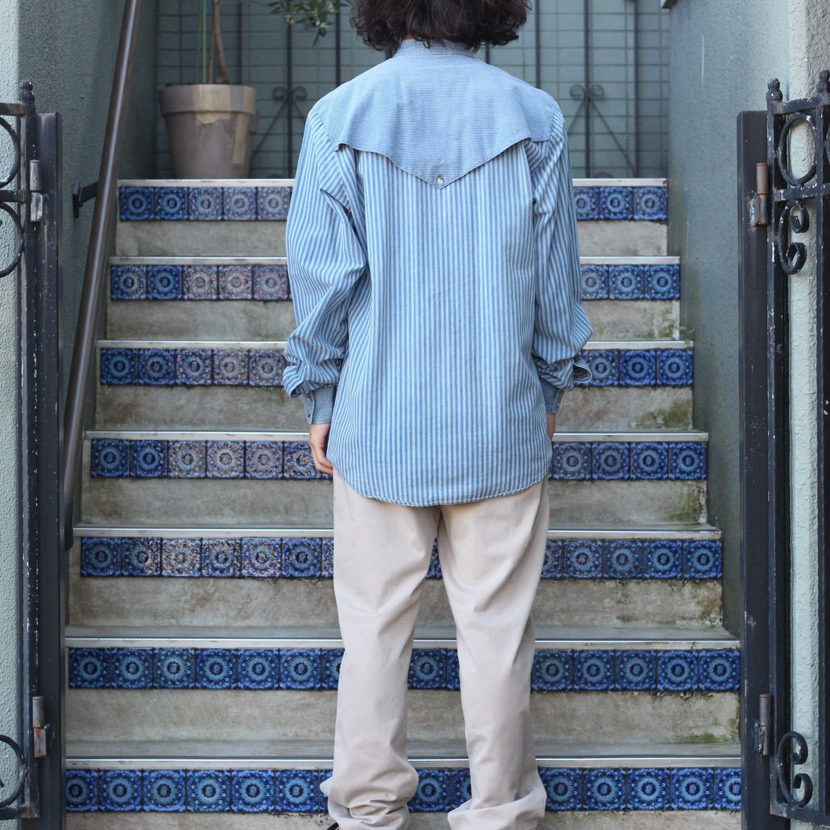 USA VINTAGE Ropen STRIPE PATTERNED DESIGN SHIRT/アメリカ古着 USA VINTAGE Ropen STRIPE PATTERNED DESIGN SHIRT/アメリカ古着