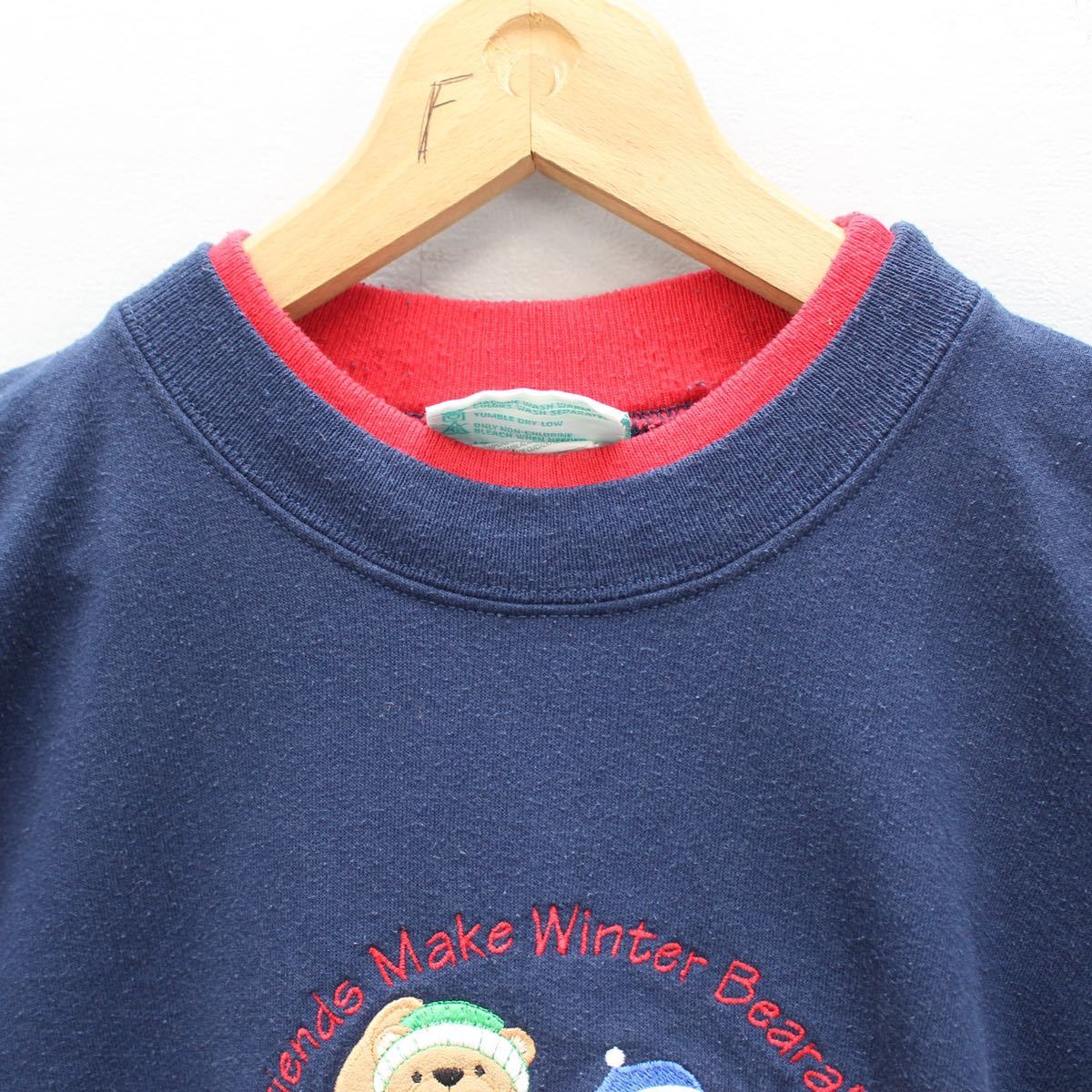 USA VINTAGE BEARS EMBROIDERY DESIGN SWEAT SHIRT/アメリカ古着くま刺繍デザインスウェット_画像6