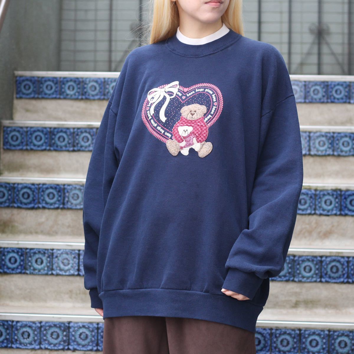 新しいエルメス USA VINTAGE Gopher SPORT BEAR DESIGN OVER SWEAT