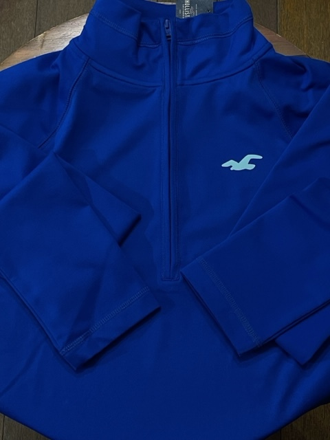 HOLLISTER SPORT USA直輸入 S 青色 ハーフジップ 海外直輸入 ポロシャツ 輸入品 ホリスター 新品未使用品 レディース 送料無料 hollister_画像9