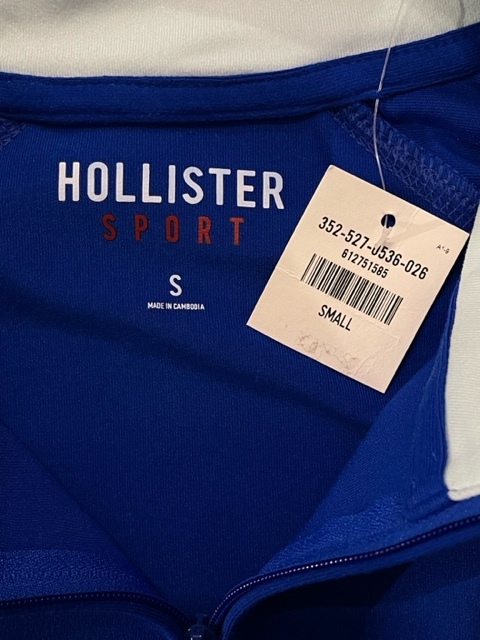 HOLLISTER SPORT USA直輸入 S 青色 ハーフジップ 海外直輸入 ポロシャツ 輸入品 ホリスター 新品未使用品 レディース 送料無料 hollister_画像5