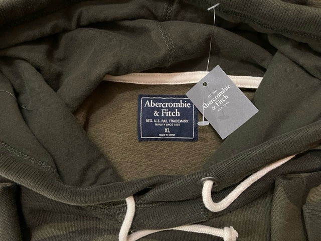 Abercrombie＆Fitch USA直輸入 XL パーカー 迷彩 カモ柄 希少 トレーナー 新品未使用品 送料無料 海外直輸入 A＆F アバクロ ユニセックス_画像2