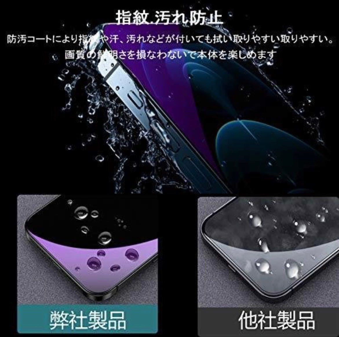 【iPhone 14 Pro】ブルーライト99%カットガラスフィルム　ブルーライトカット 強化ガラス ガラスフィルム 保護フィルム