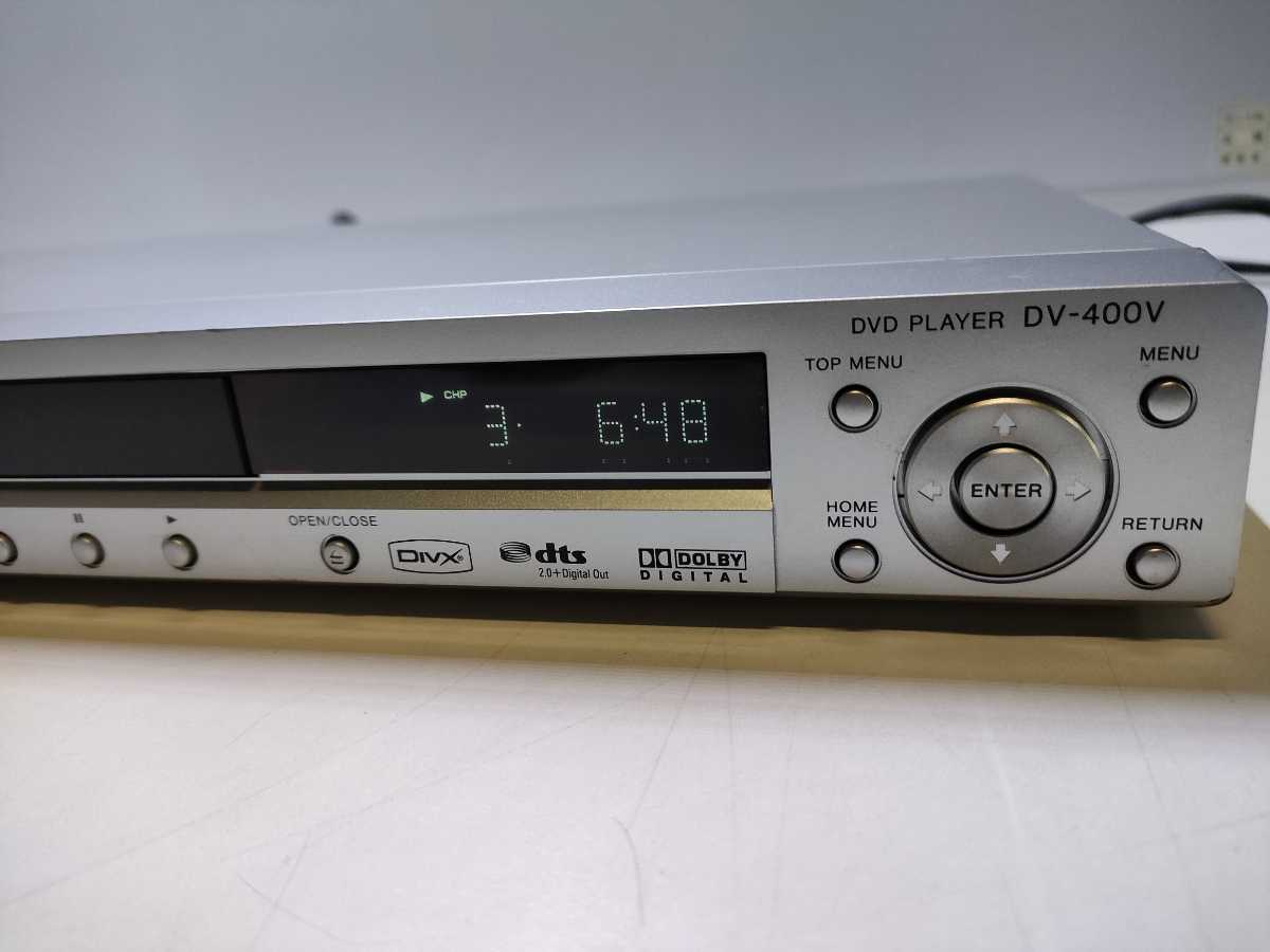 A212(中古現状、消毒除菌済 、即発送）Pioneer パイオニア DVD プレイヤ ー DV-400V リモコン付属_画像2