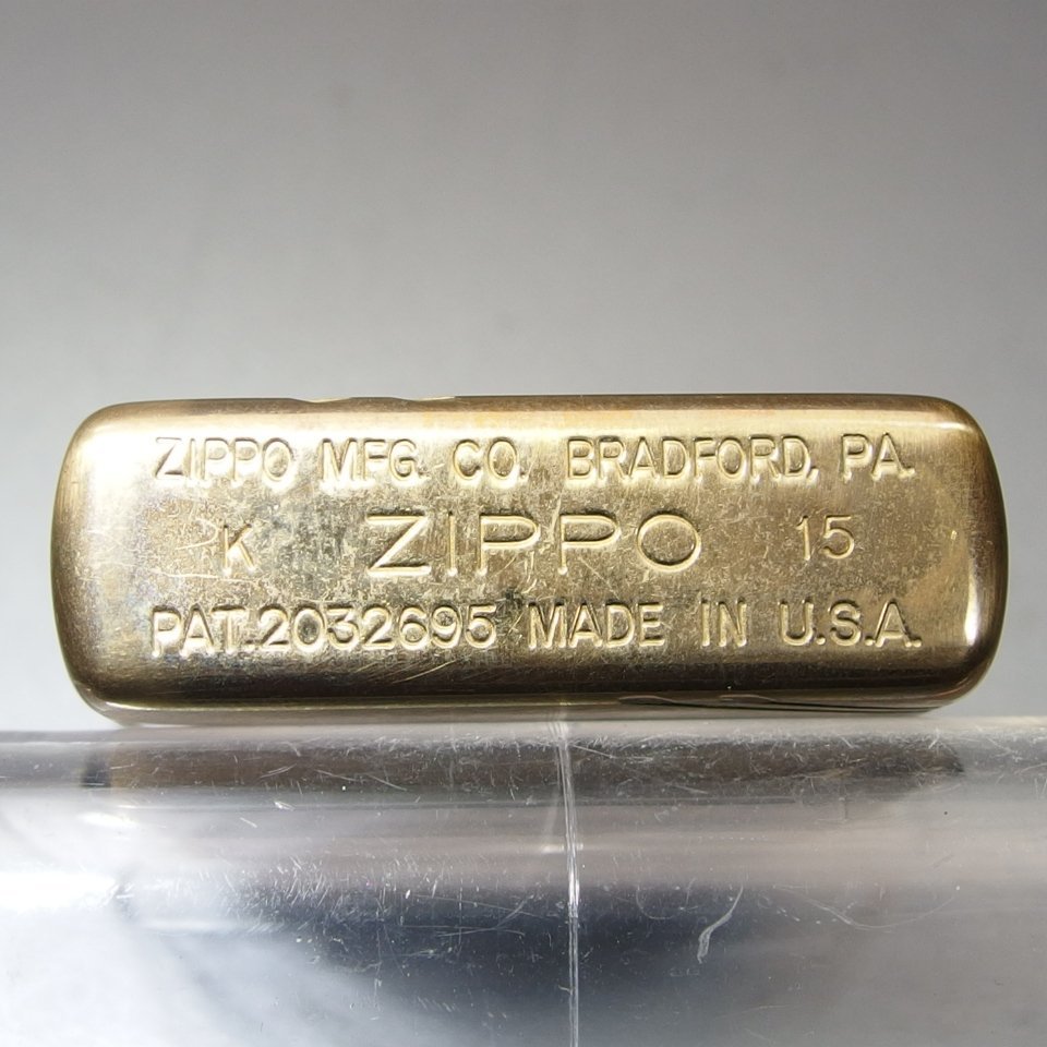 ZIPPO ジッポ ヴィンテージ Made in USA オイル ライター 喫煙グッツ タバコ ゴールドカラー 「20806」_画像7