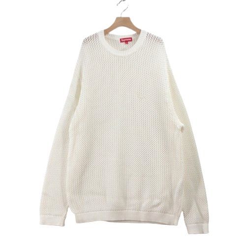 にならない】 SUPREME 22SS Open Knit Small Box Sweater メッシュ