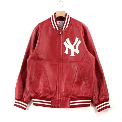 Supreme シュプリーム 15SS New York Yankees Varsity Jacket アワードジャケット M レッド