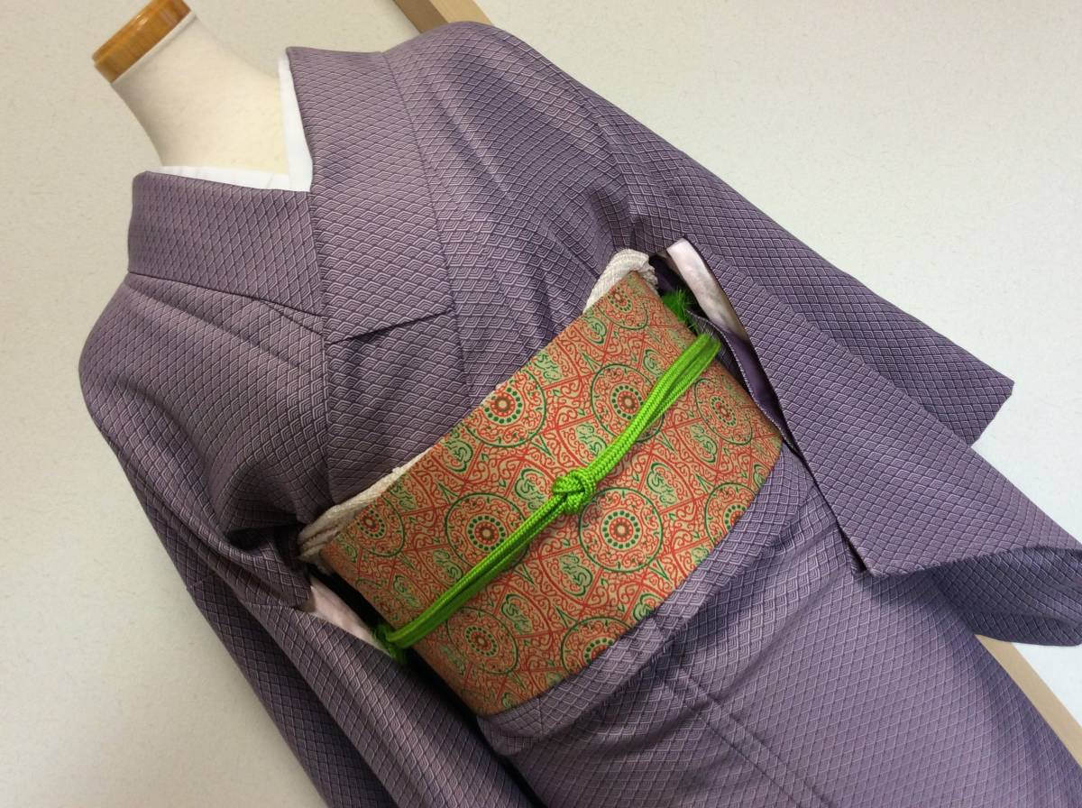 即決 musubi京都 江戸小紋 セパレート着物 サイズL ゆうパック送料込み 二部式着物 帯をするタイプ
