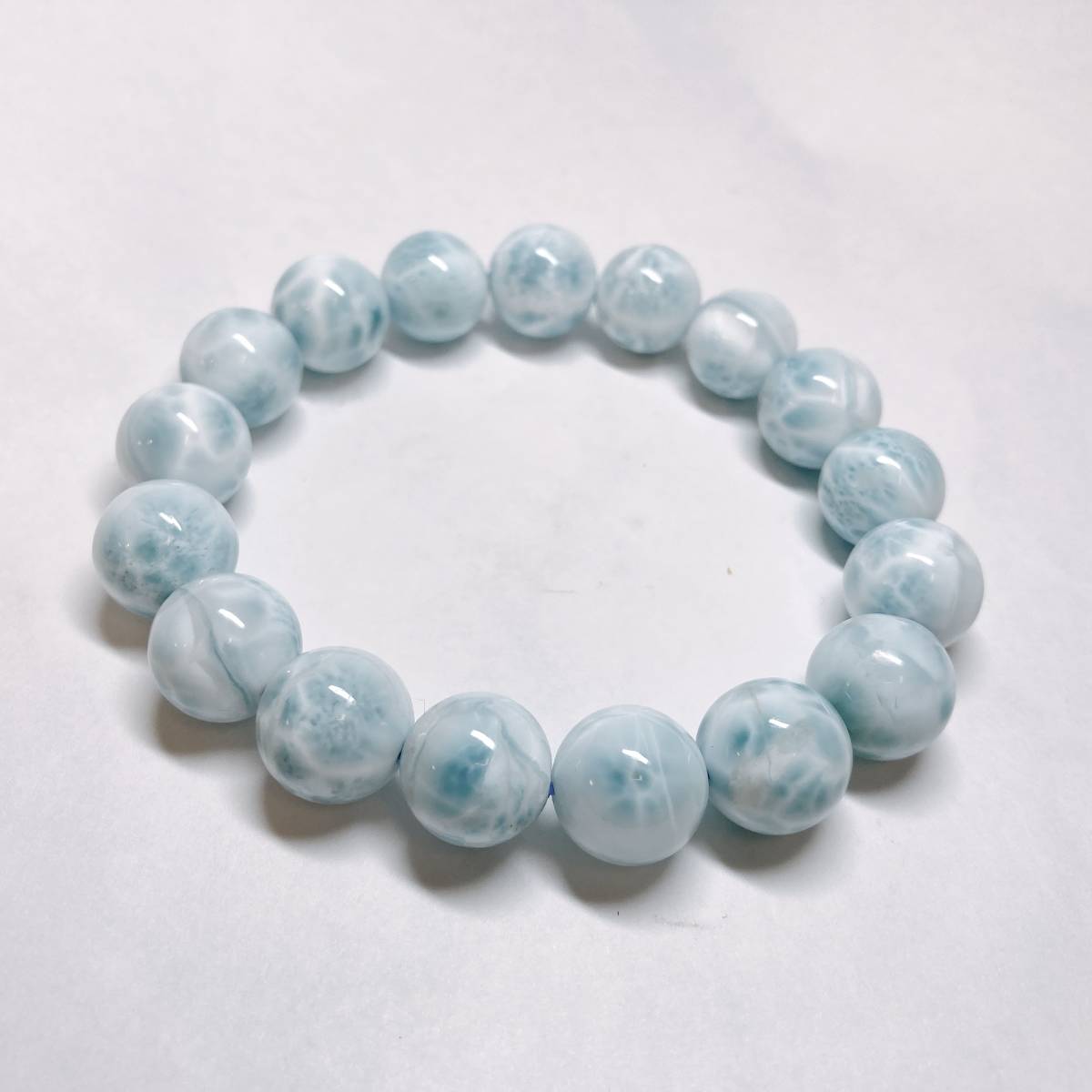 【E4864】AAA＊ラリマー＊12㎜＊ブレスレット＊高品質＊Larimar＊_画像5