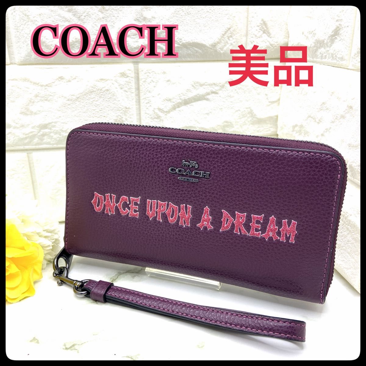 【限定品】COACH×DISNEY/コーチ×ディズニー 眠れる森の美女 財布 ラウンドファスナー