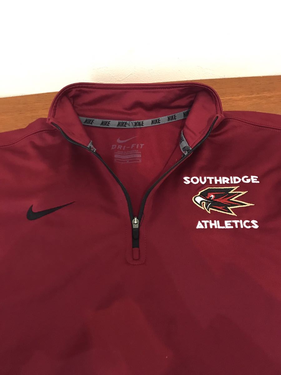 ☆インポート古着☆NIKEナイキ【SOUTHRIDGE ATHLETICS】ハーフジップトラックジャケットジャージトップスポーツウェアDRI-FIT