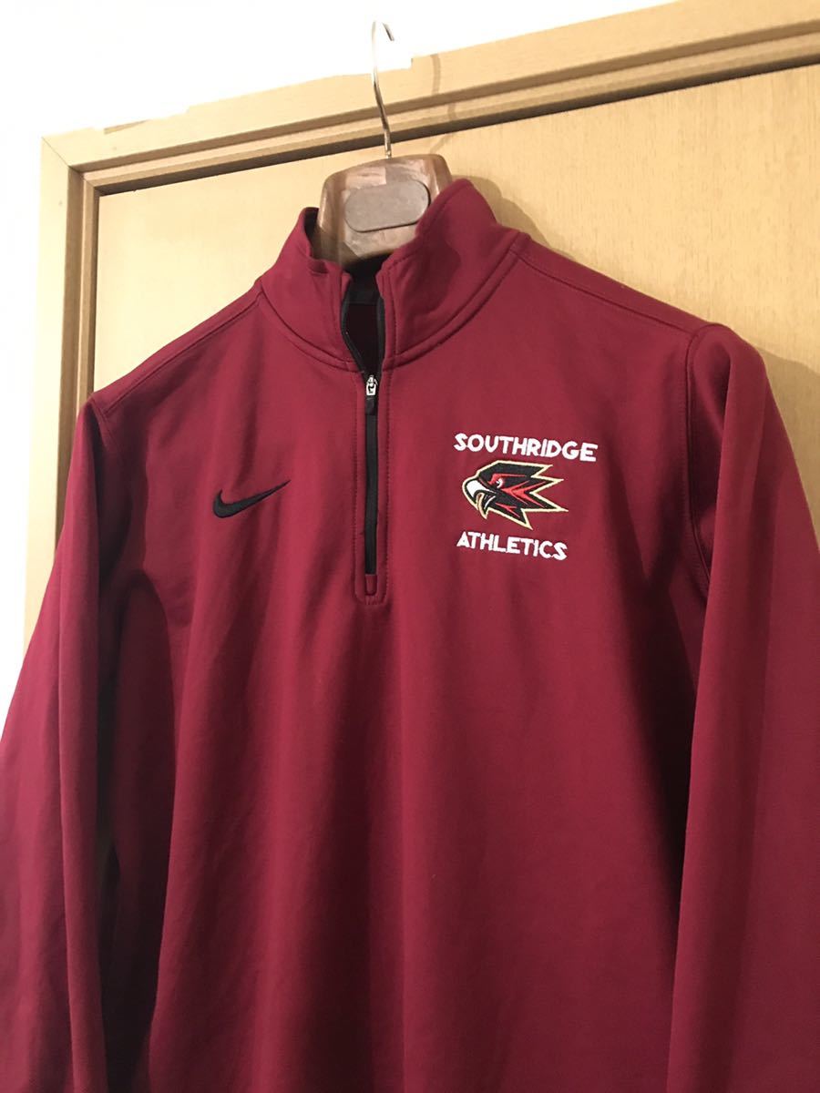 ☆インポート古着☆NIKEナイキ【SOUTHRIDGE ATHLETICS】ハーフジップトラックジャケットジャージトップスポーツウェアDRI-FIT