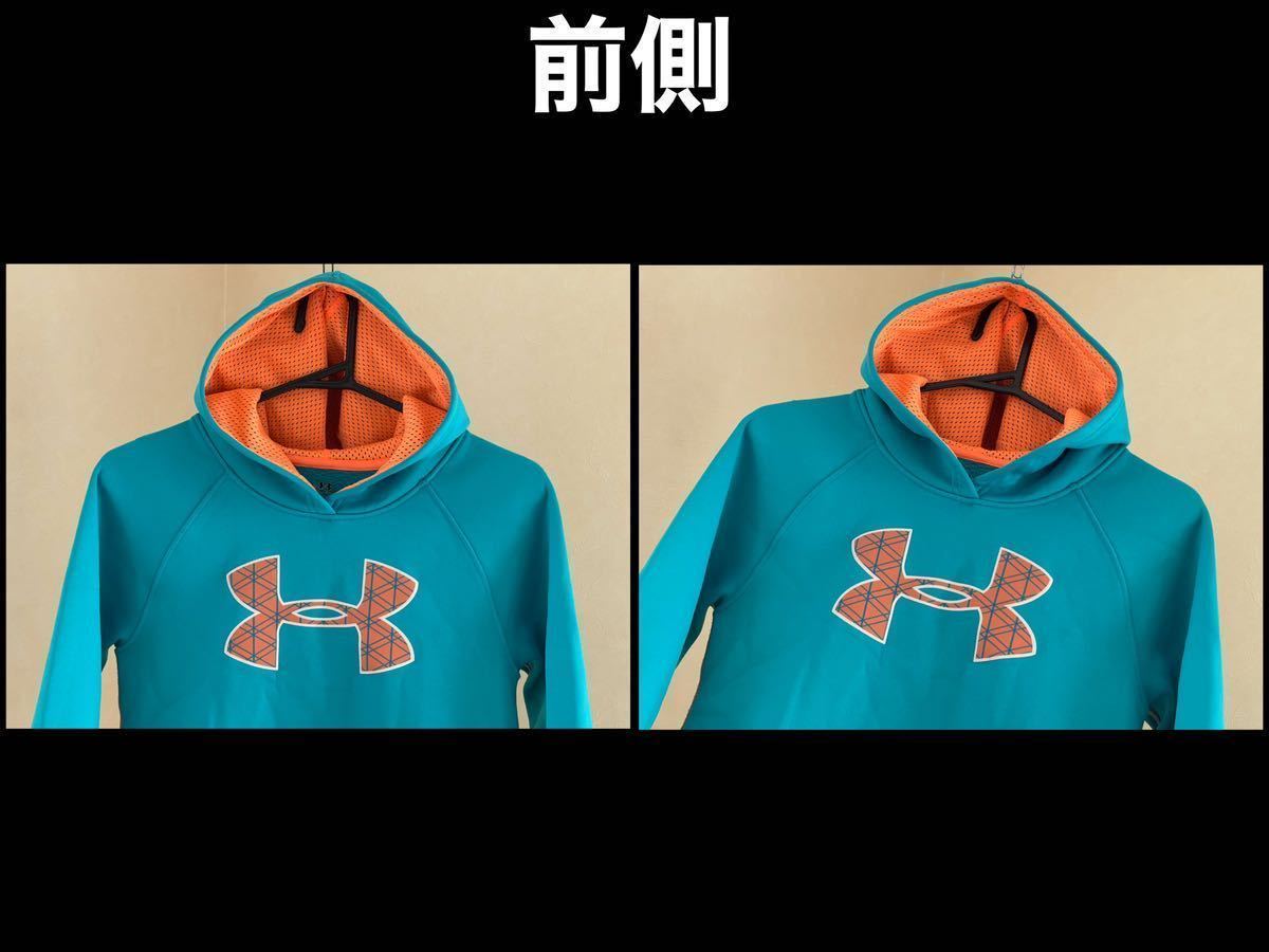  очень красивый товар UNDER ARMOUR( Under Armor )UA STORMf-ti-YMD(T140cm) изумруд голубой использование 3 раз спорт уличный Kids ( АО ) купол 