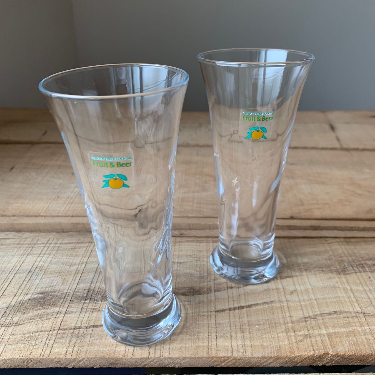 レトログラス　非売品　サントリー　フルーツ&ビア特製グラス　4個　 ビールグラス　 オリジナルグラス