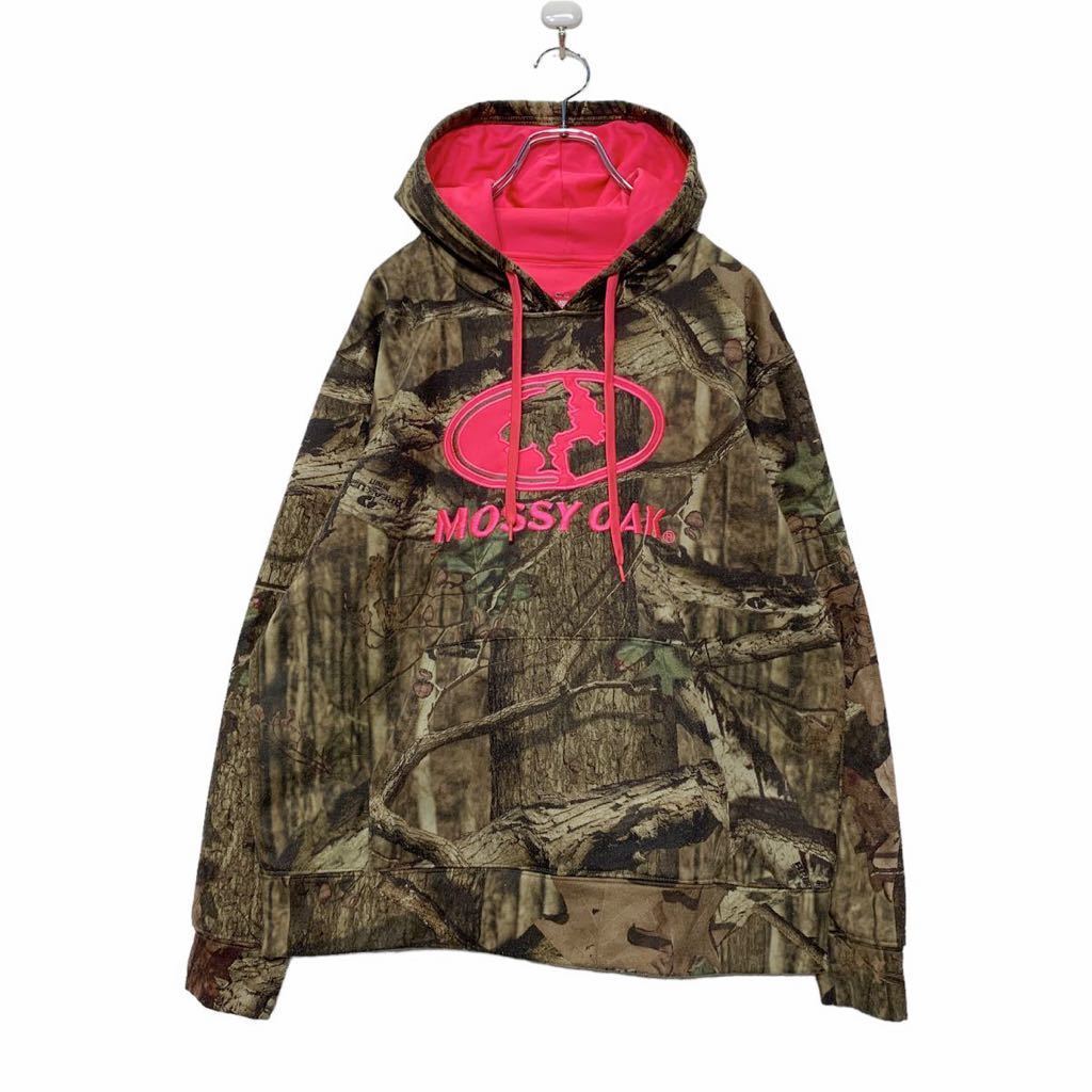 MOSSY OAK sweat Parker Kids L 12-14 150~160 real tree pink f-ti- old clothes . America stock a501-5297