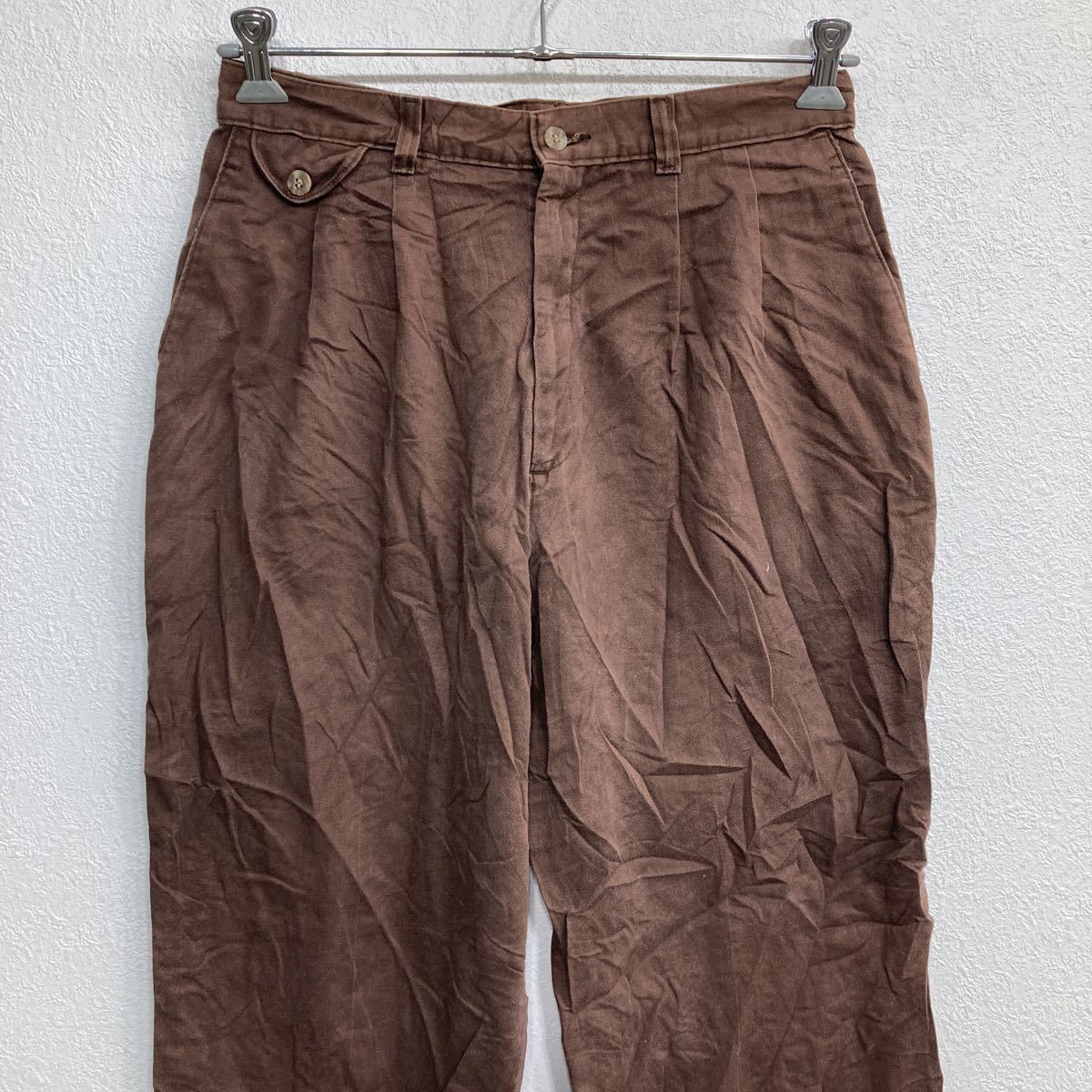 Lee chinos W31 Lee lady's tuck pants Brown old clothes . America buying up 2302-13