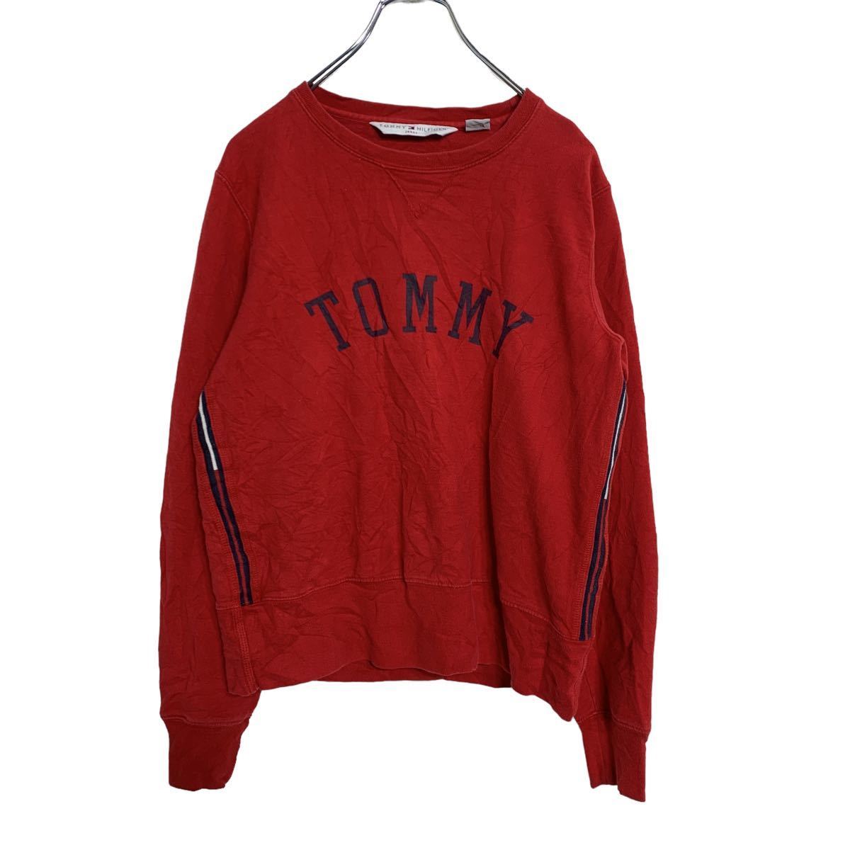 TOMMY HILFIGER スウェット トレーナー ウィメンズ M レッド トミーヒルフィガー ロゴ 古着卸 アメリカ仕入れ a412-5034_画像1