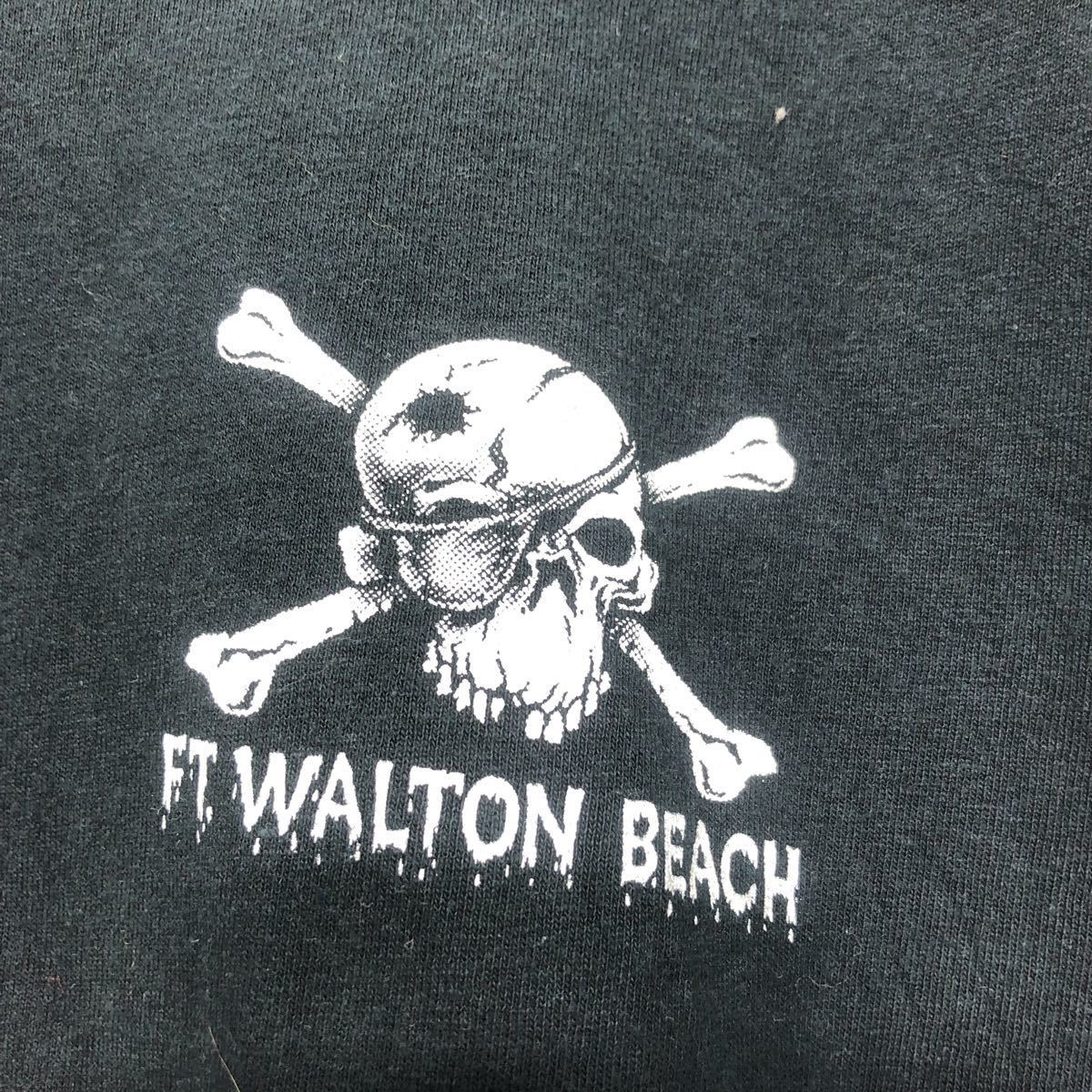 GILDAN 半袖 プリントTシャツ Lサイズ FT.WALTON BEACH 黒 ブラック 古着卸 アメリカ仕入れ a408-5282_画像4