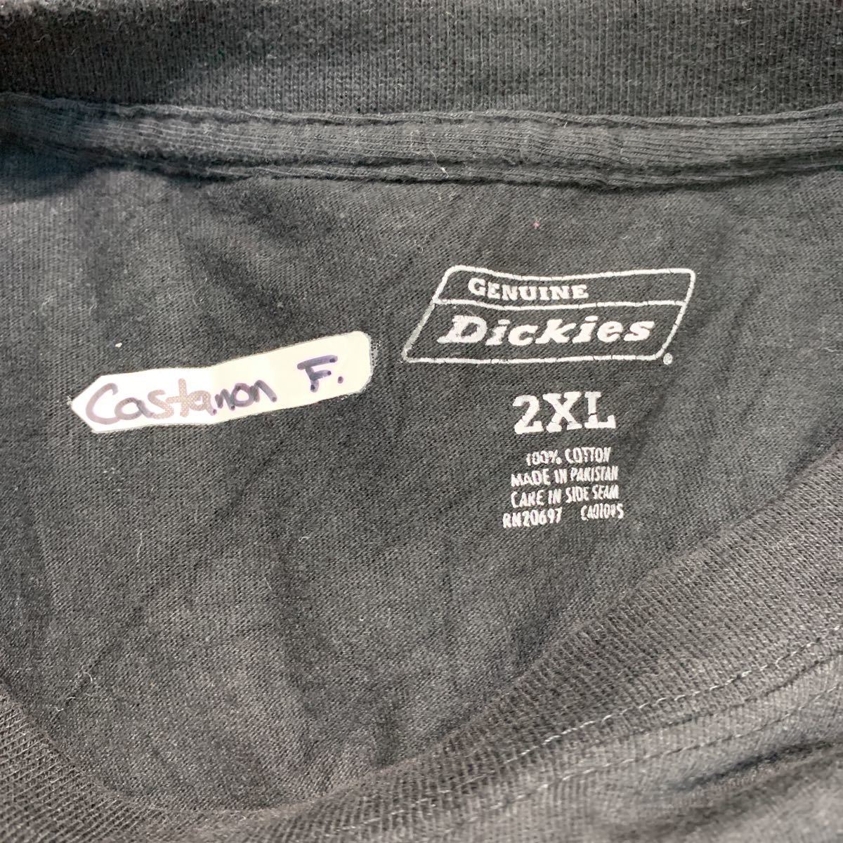 Dickies 半袖 無地 ポケットTシャツ 2XLサイズ ビッグサイズ ディッキーズ 黒 ブラック ストリート 古着卸 アメリカ仕入れ a406-5960_画像7