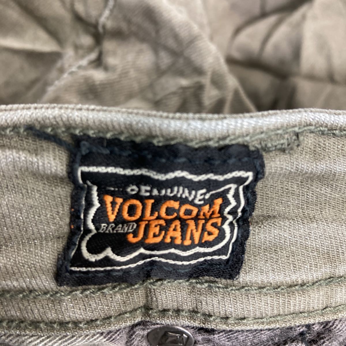 VOLCOM デニムパンツ W33 ボルコム カーキ 古着卸 アメリカ仕入 2302-637_画像9