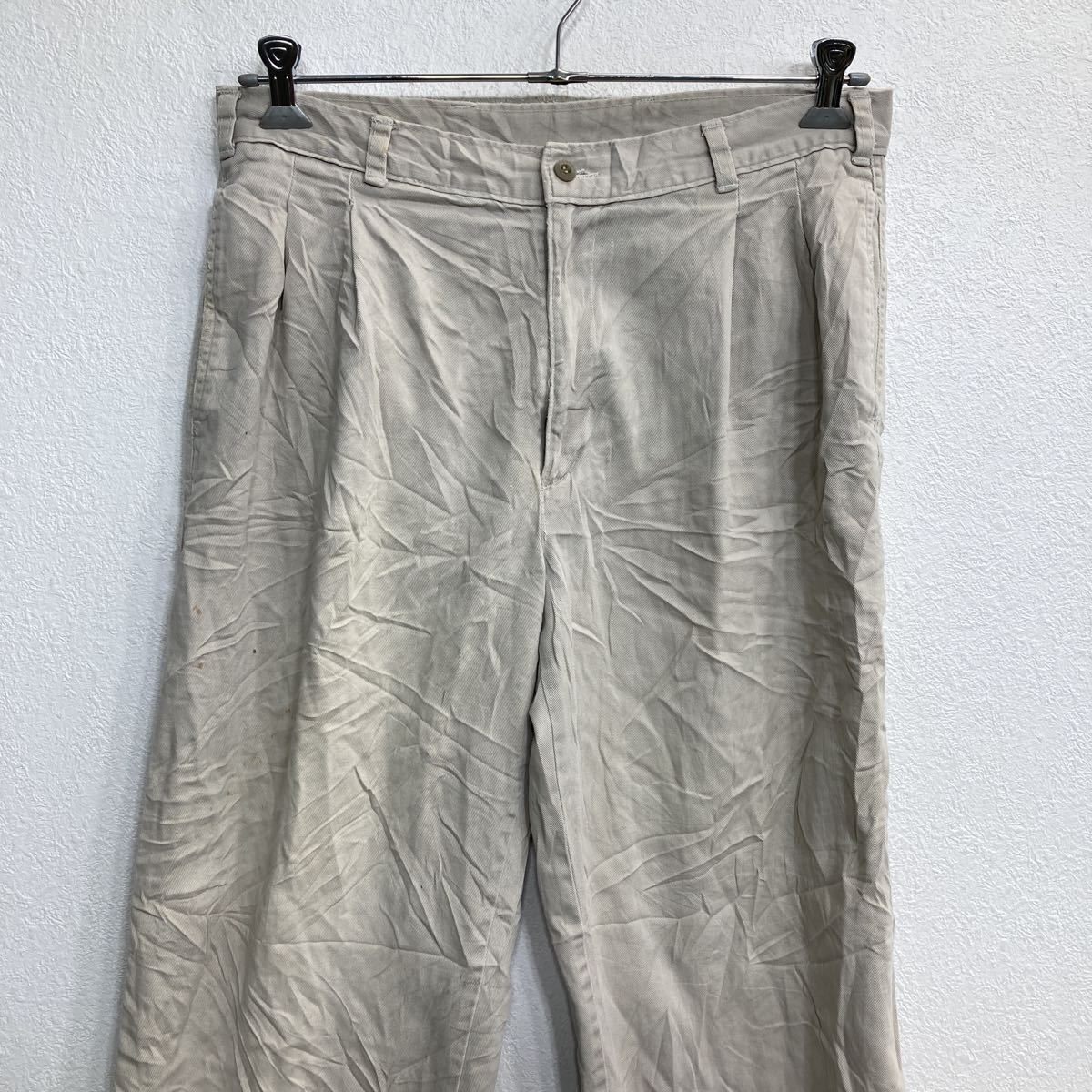 DOCKERS チノパン W34 ドッカーズ タックパンツ ベージュ 古着卸 アメリカ仕入 2302-977_画像2