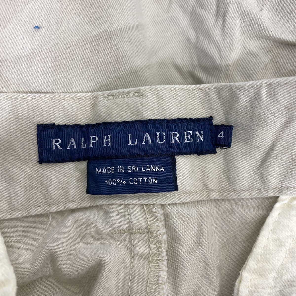 RALPH LAURE брюки из твила W30 ранг размер надпись 4 женский Ralph Lauren бежевый б/у одежда . America скупка 2302-1072