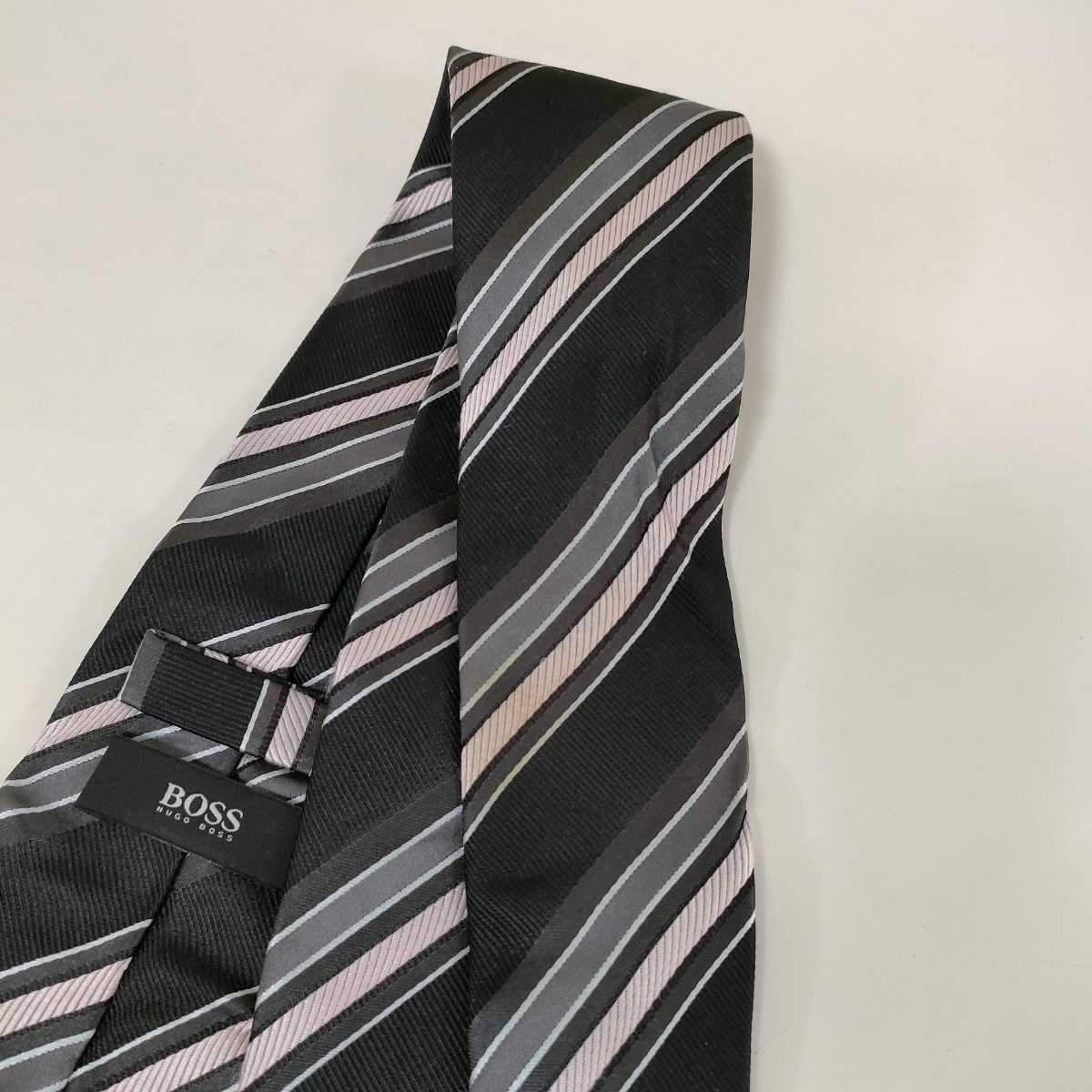 HUGO BOSS ( Hugo Boss ) black stripe necktie 