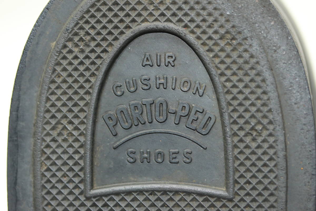  Vintage PORTO-PED колпак tu кожа обувь *27cm*9D*1950*s*USA производства * кожа подошва обувь * распорка chip *USA покупка 