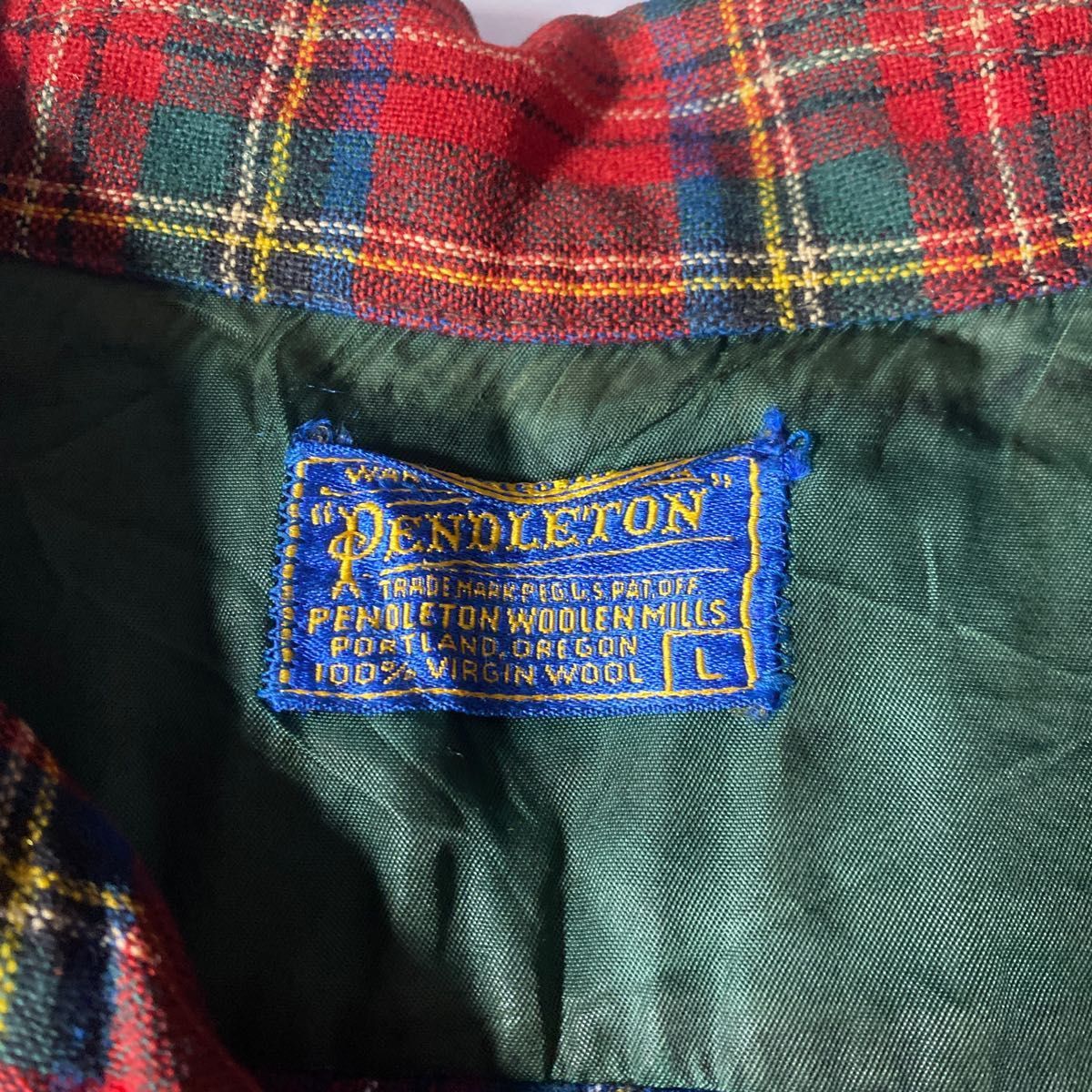 50s ペンドルトン　ヴィンテージ　オープンカラーボックスシャツ　PENDLETON vintage