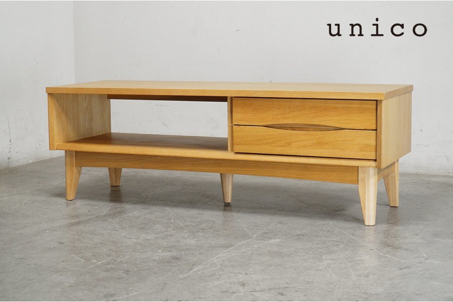 5年保証』 582 極美品 unico ウニコ SIGNE シグネ AV TVボード W1190