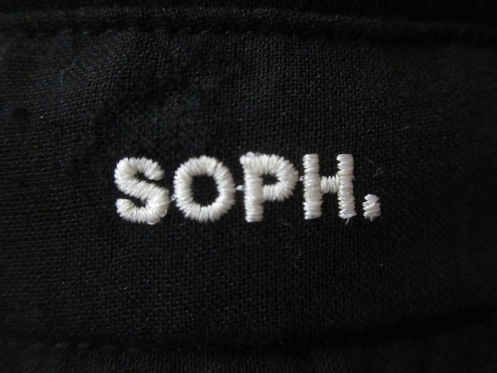 90\'s 00\'s made in Japan SOPH. the first period Logo embroidery uvc bucket hat M black sof bucket bucket hat SOPHNET. Sophnet Kiyoshi .. writing reverse side ..