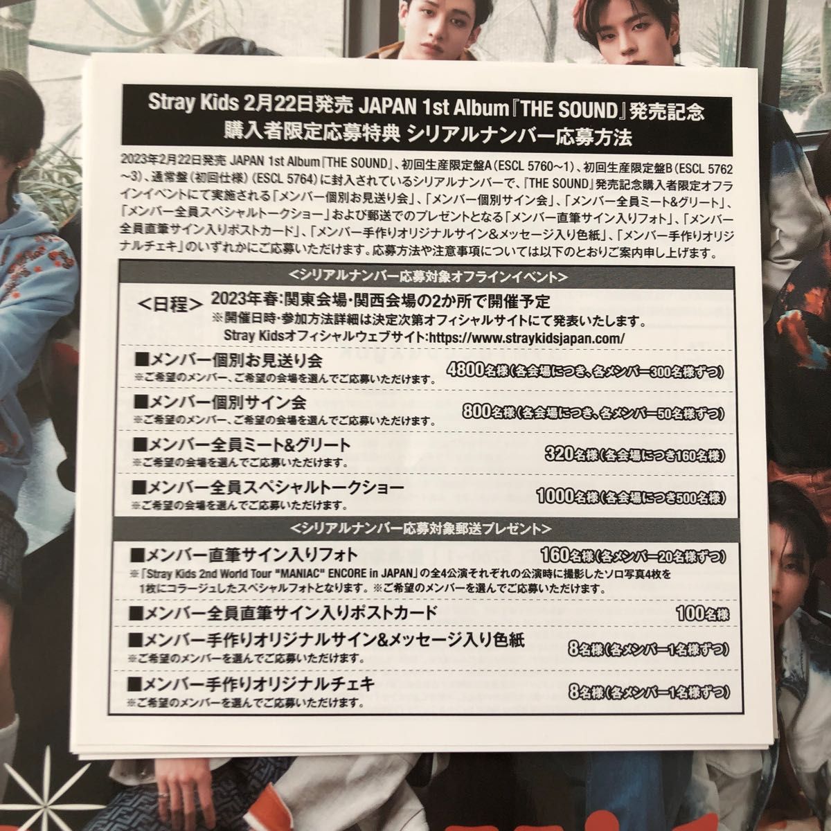 海外 正規品】 straykids THE SOUND CD シリアル6枚付 アニメ
