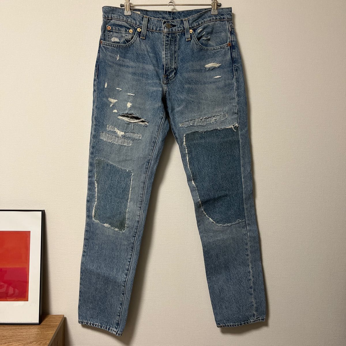 人気】Levi's リーバイス 511 パッチワーク加工 デニム W30 人気】Levi's リーバイス 511 パッチワーク加工 デニム W30