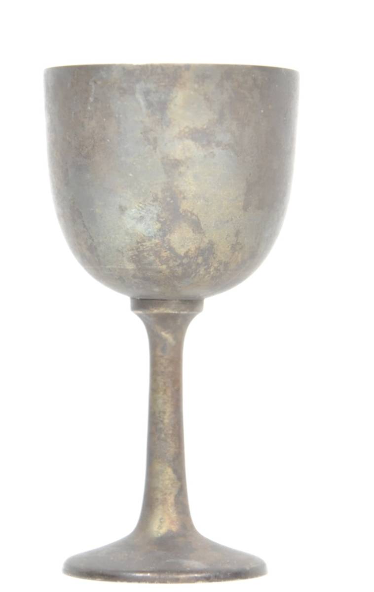  Showa период Vintage серебряный чашечка для сакэ серебряный кубок 2 кубок диаметр 4.5cm высота 8.5cm течение времени. предмет . только не выходит тест ... серебряный кубок.. HTF502