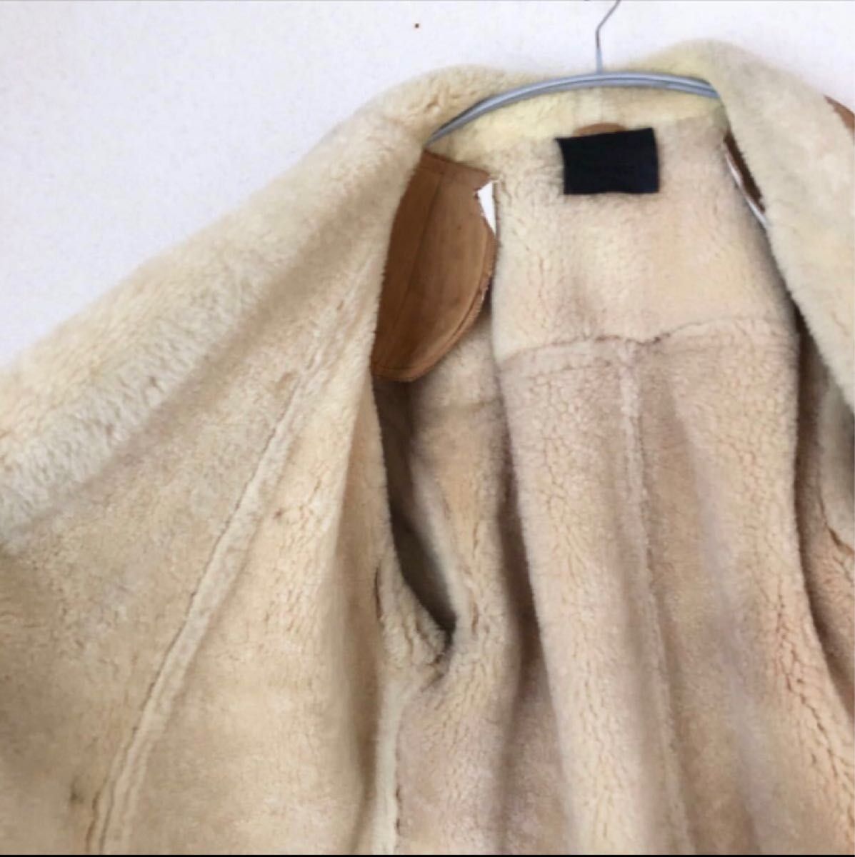 リアルムートンコート ジャケット 羊革 キャメル ビンテージ 古着 80s 90s レディース メンズ 男女兼用
