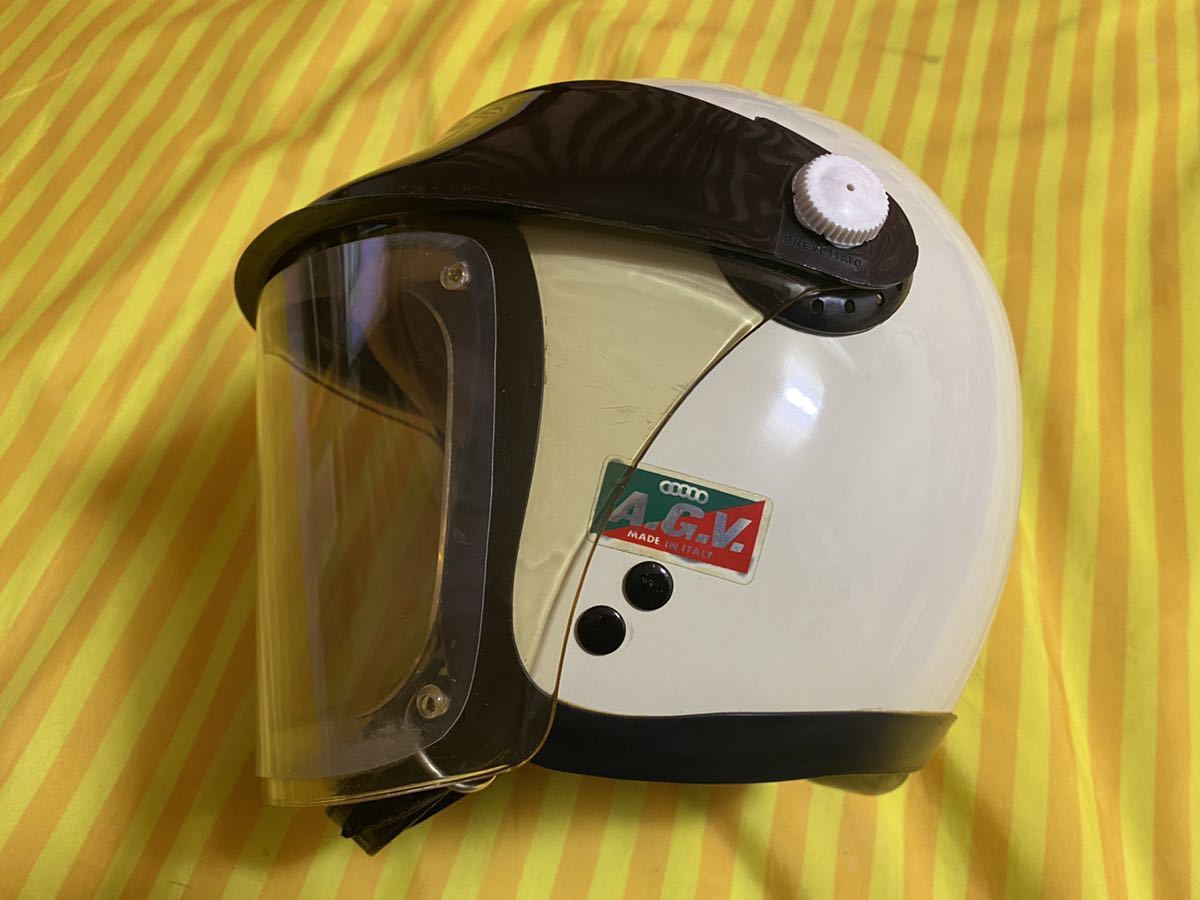 AGV VELENZA 60s 70s ビンテージヘルメット Wストラップ イタリア製 57-58cm ベスパ_画像1