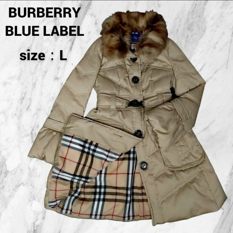 特価極美品Burberryバーバリーブルーレーベルフォックスファー