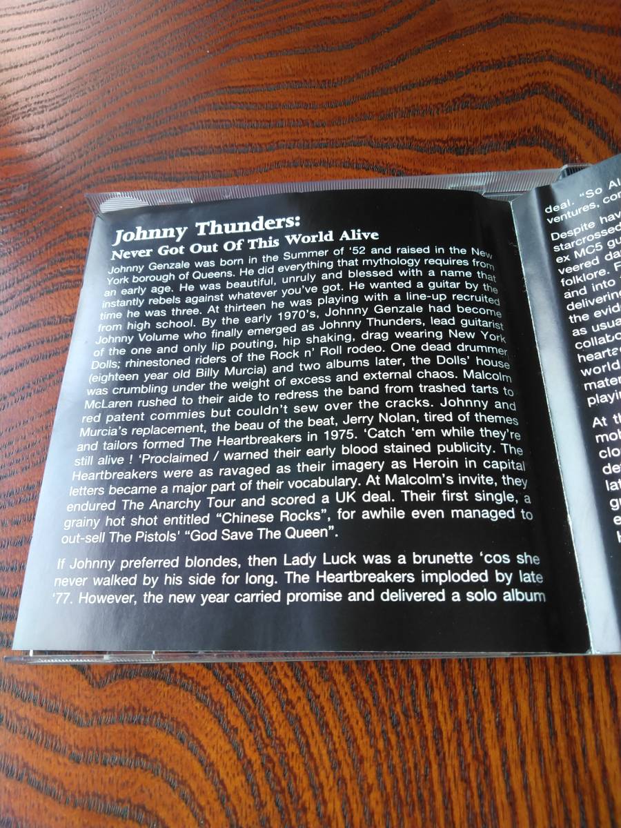★ 廃盤 CD ★ Johnny Thunders ★ Chinese Rocks (The Ultimate Thunders Live Collection) _画像7