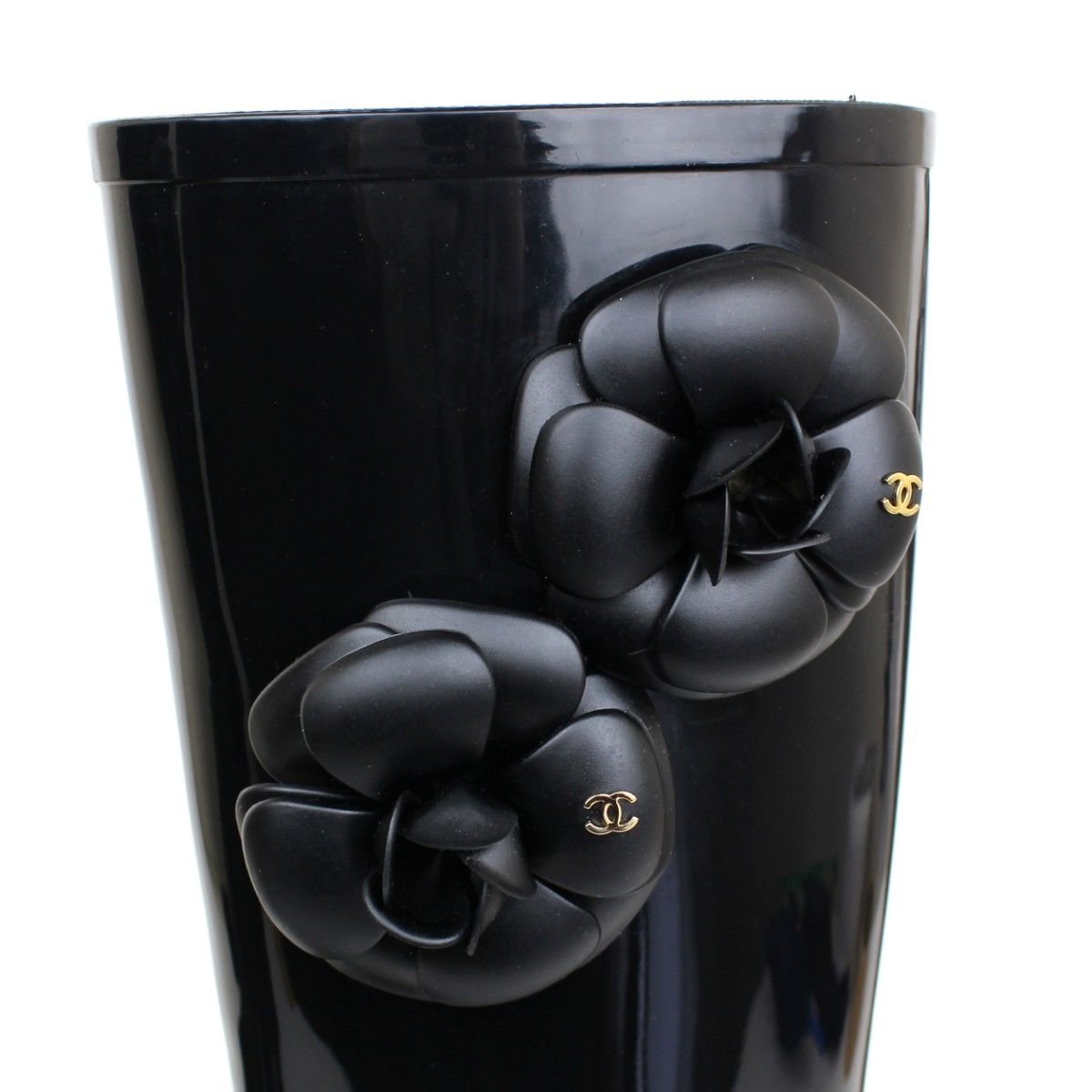 CHANEL シャネル ココマーク ダブルカメリア レインブーツ 美品 36