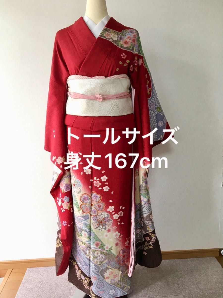 振袖 袋帯 正絹 5点セット トールサイズ レディースファッション 着物