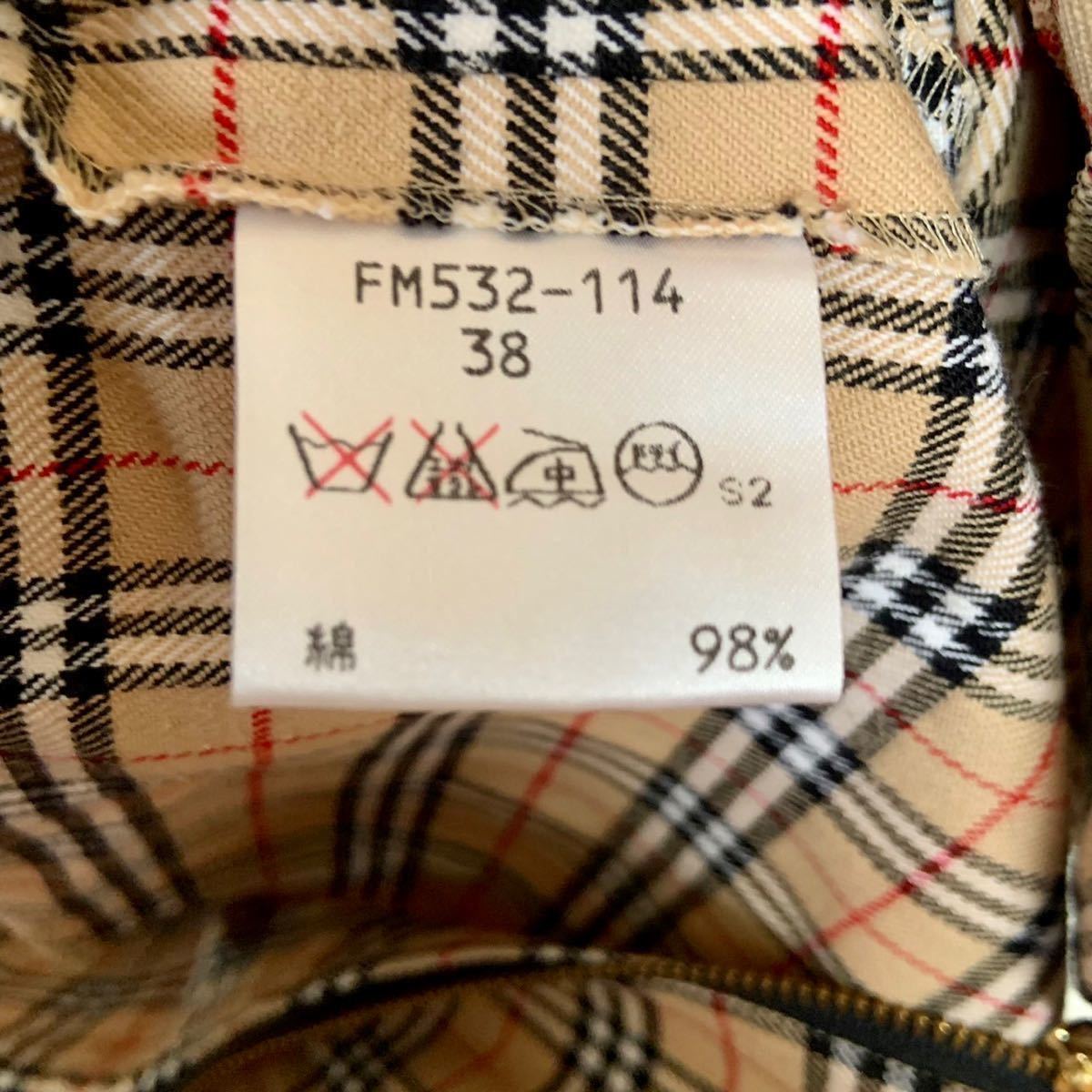 バーバリー ブルーレーベル BURBERRY BLUE LABEL ノースリーブ ワンピース サイズ38 チェック キャミワンピース