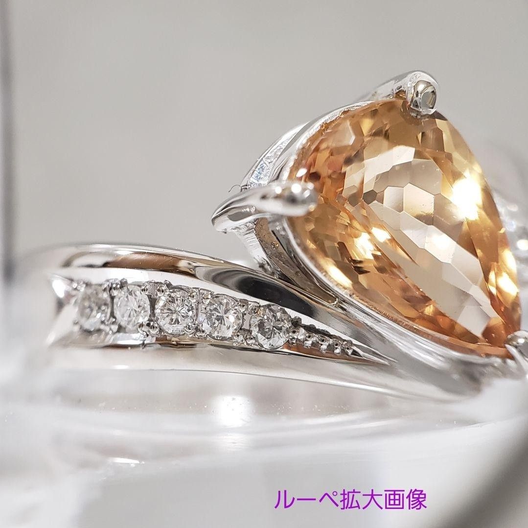 激安初売 皇帝のトパーズ!K18WGインペリアルトパーズリング0.80ct