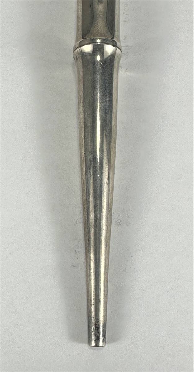 E105☆金象嵌【竹】銀煙管 時代物 銀製品 金工 銀器 骨董 キセル 喫煙