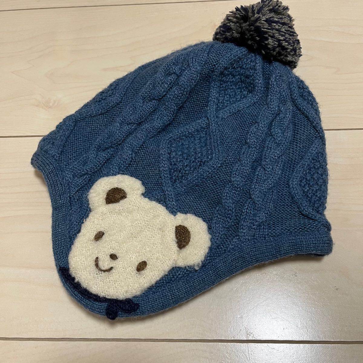 ファミリア ニット帽 ファミちゃん 青 男の子 49 50 51 美品