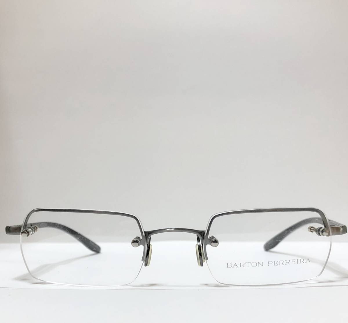 定価 84000円 バートンペレイラ ヘリックス 正規日本製 六角形レンズ 黒・シルバー メガネ 純正ケース付き Barton Perreira 米国ブランド