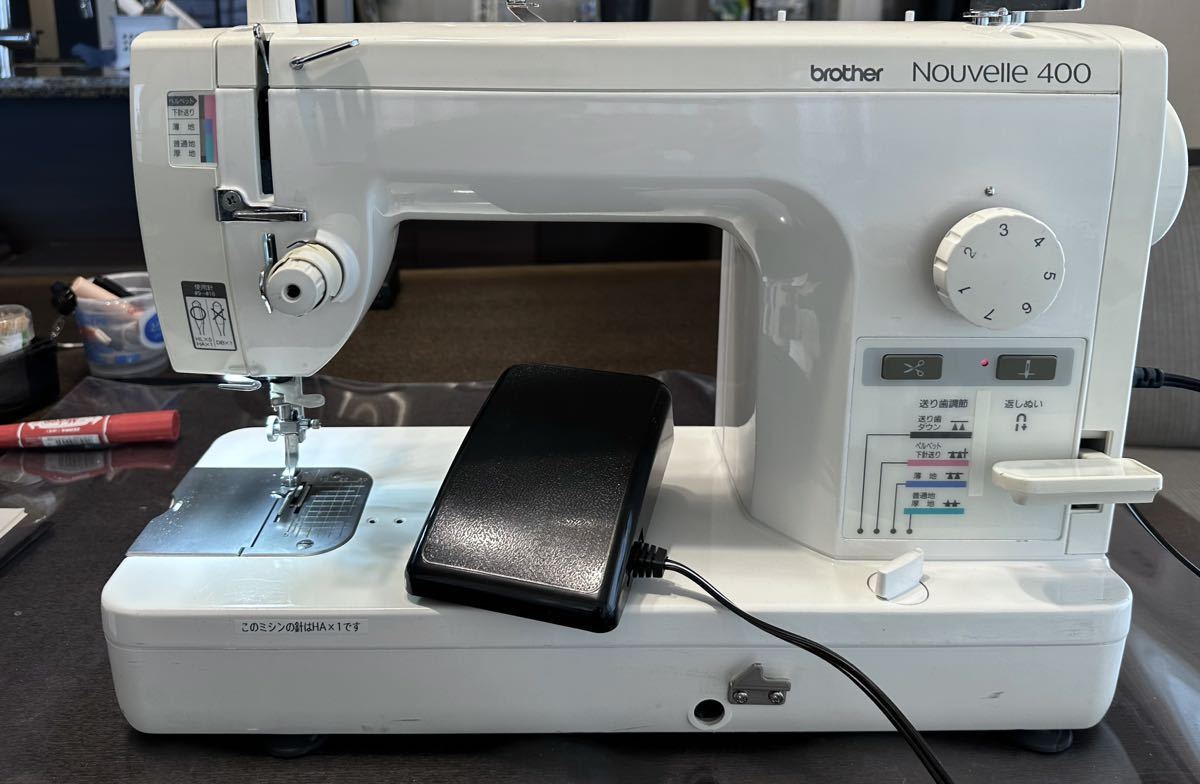 ブラザー職業用ミシン!ヌーベル400(整備品)美品-