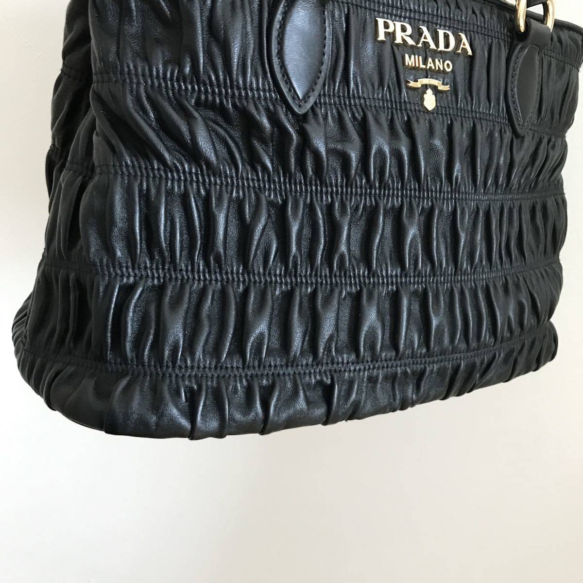 新品未使用 PRADA プラダ レザー 2wayショルダーバッグ 黒 1BA173